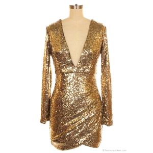 Gold sequin dress size M